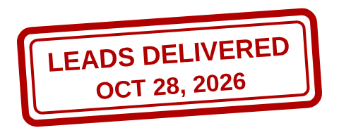 Leads delivered, Wednesday, October 28, 2026